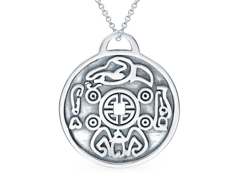 Pandantiv de argint-amuletă Bani pentru noroc