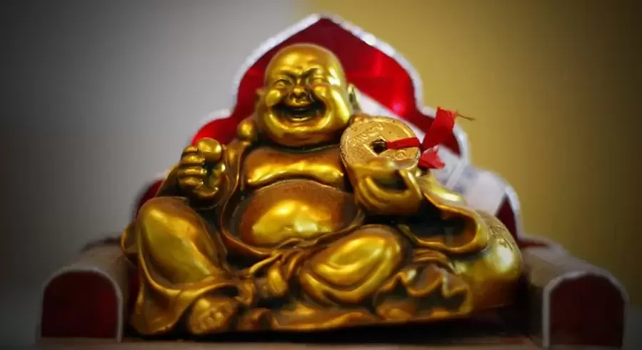 noroc amuletă - Buddha care râde
